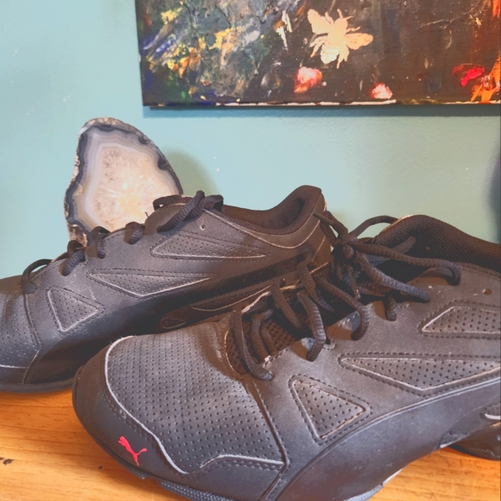 Puma Modern SL FM 19029605 Mens Black Low Top Athletic Running Shoes